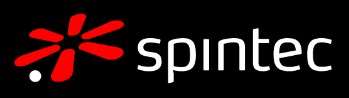 Spinteclogo na crni podlagi
